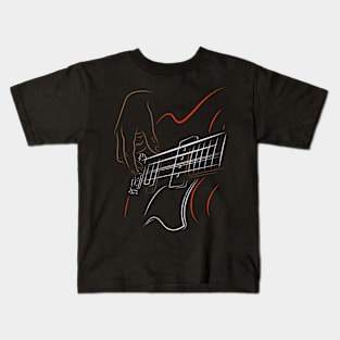 Guitar Playing Bass Player Kids T-Shirt